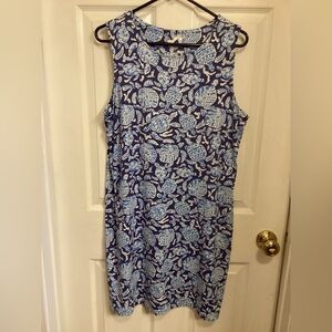 Surf Style Blue and White Turtle Patterned Dress / Cover-up